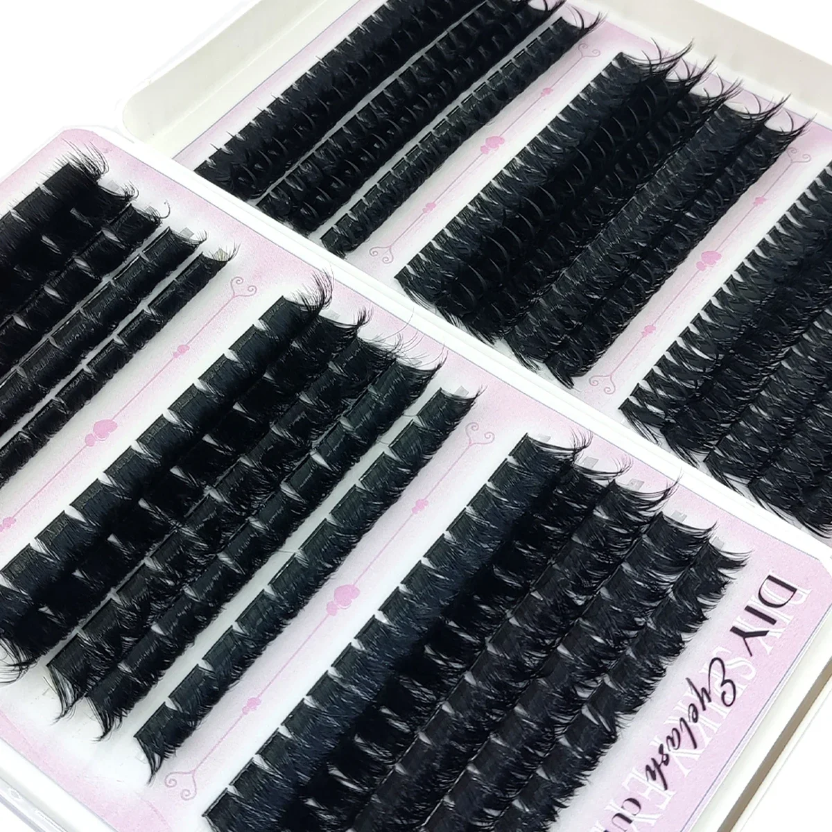 HBZGTLAD Wimpernbuch mit großer Kapazität, 60D-300D Wimpernbündel, Mange Wimpern, Nagel-Effekt, Märchenhafte Anime-Wimpern, verschiedene gemischte Stile – Detail 8