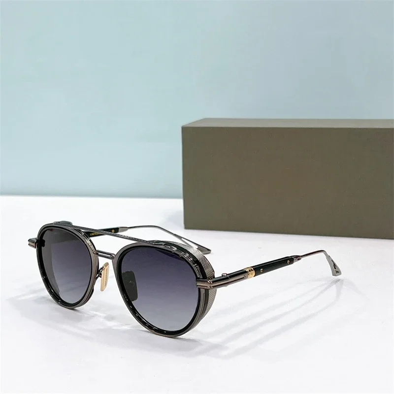 

Women Sunglasses Brands 2024 with Replaceable Leg Model EPILUXURY F Round Alloy Mac One Sunglasses Men Oculos De Sol Masculino