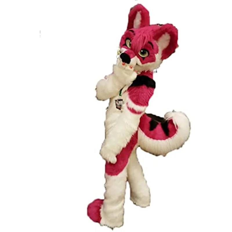 

Pink Husky Doll Dress Furry Youth Clothing Full Set Furry Set Halloween Christmas Large Event Performance Clothing