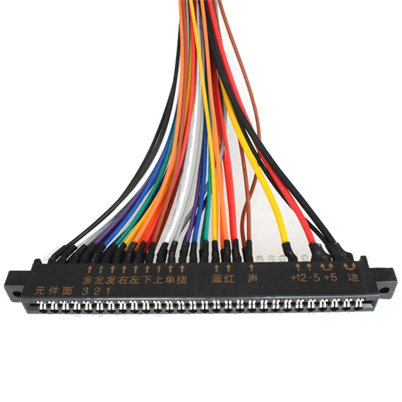 A99T28Pin Jamma Extension Cable Arcade Game Machine Jamma Harness Connectors Gold Finger for Arcade Game Parts Coin Operator