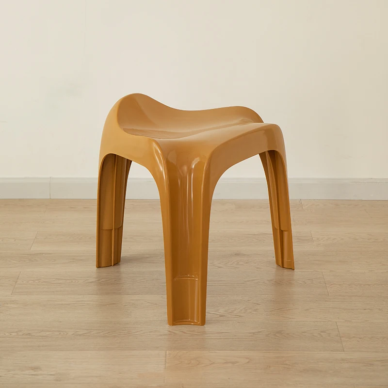 Nordic retro stools, modern, minimalist and creative low stools, internet red ins, living room plastic folding stools