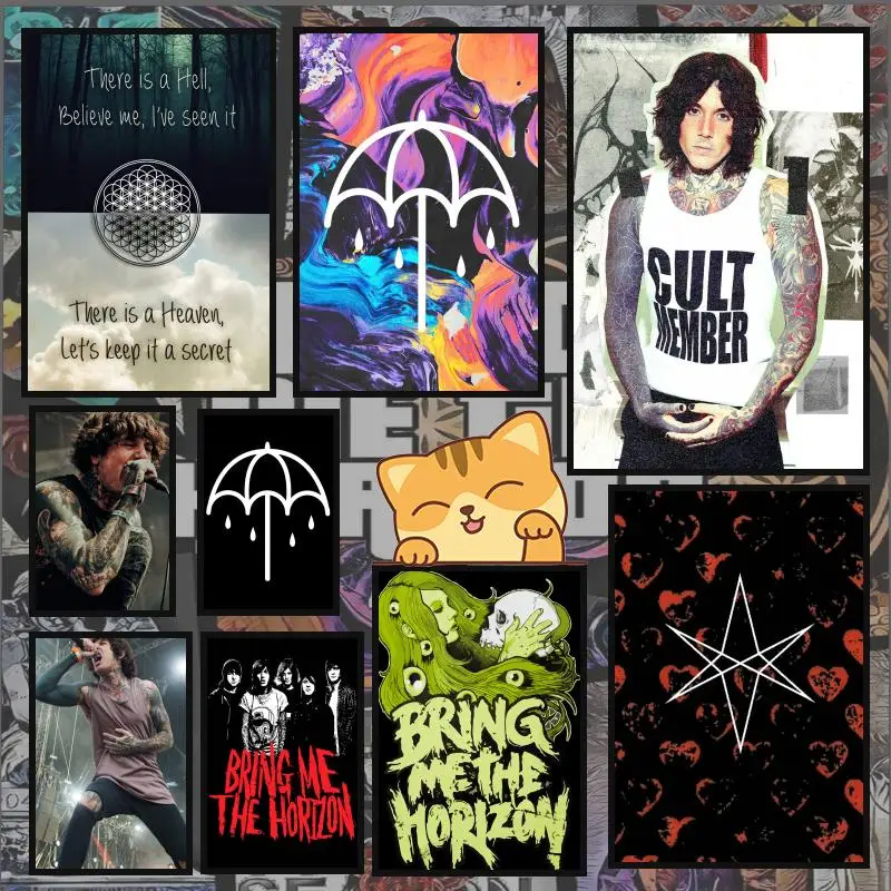 Rock Band B-Bring Me The H-Horizon Poster HD Anime Hot Theme Singer/OST/Movie-Waterproof Self-Stick Home Decor