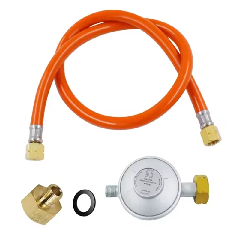 

BYBS-Durable Gas Regulator, Accessory,1/2Inch Adapter, Part, Metal Hose Fittings, Connector,5Ft Hose For Heaters Steak Ovens