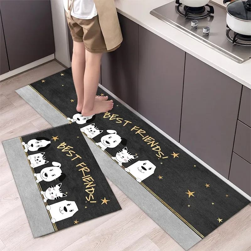 Super Non-slip Kitchen Floor Mats Diatomite Long Carpet Absorbent Oil-absorbent Bathroom Mats Non-slip Foot Mats