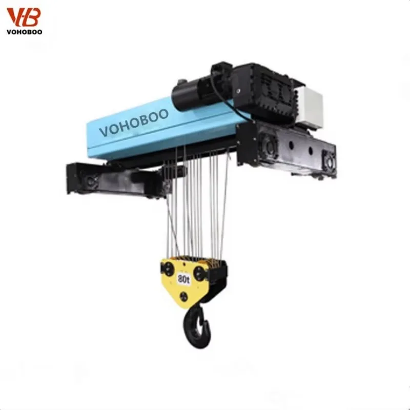 New ODM Available 3.2 Ton 5 Ton 10 Ton European Type Single & Double Girder Metal Wire Rope Hoist For Workshop Retail Restaurant