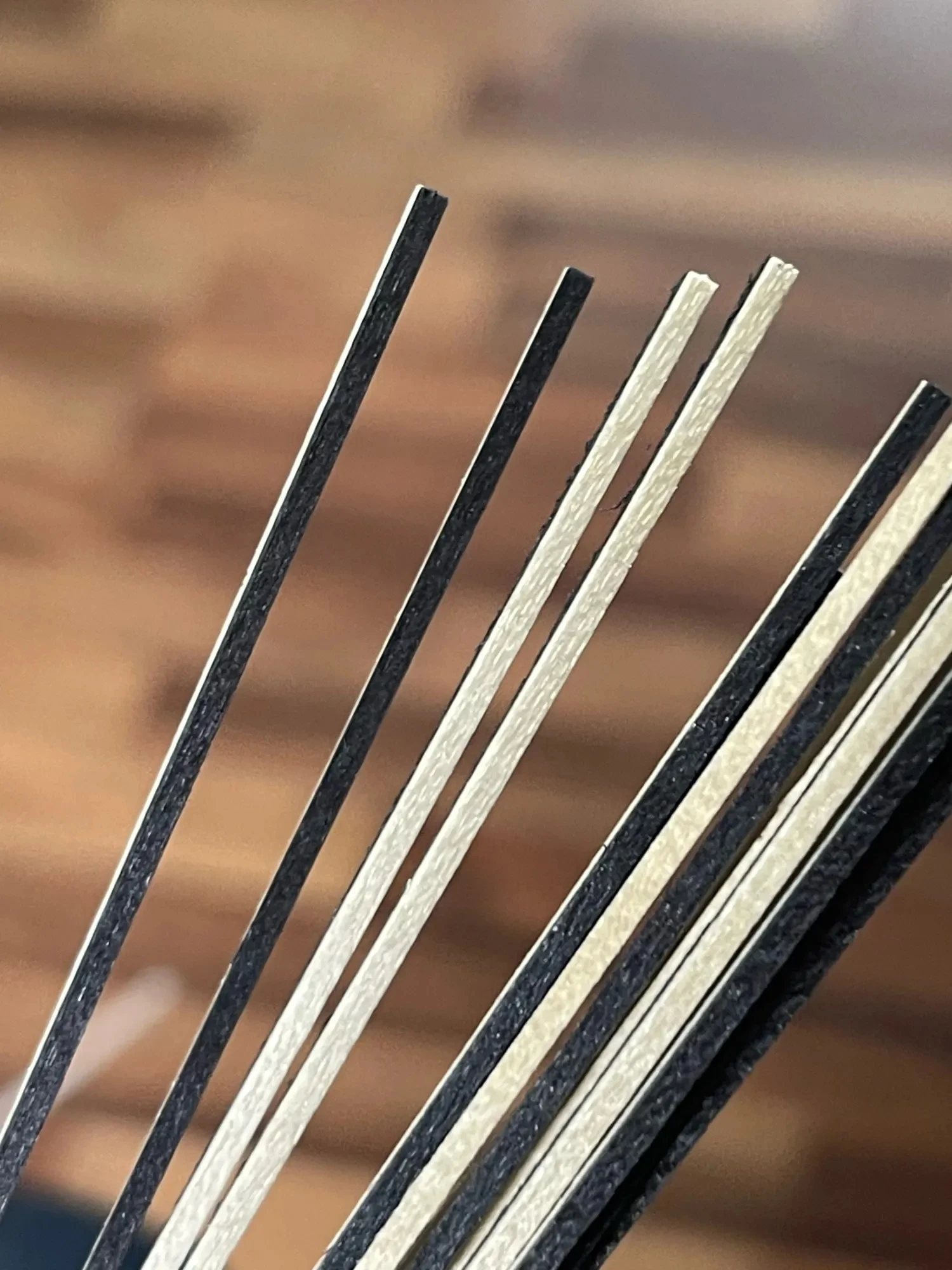20x Strip Binding Purfling Flexible 840x1.5x1mm Inlay Guitar Luthier Black & White