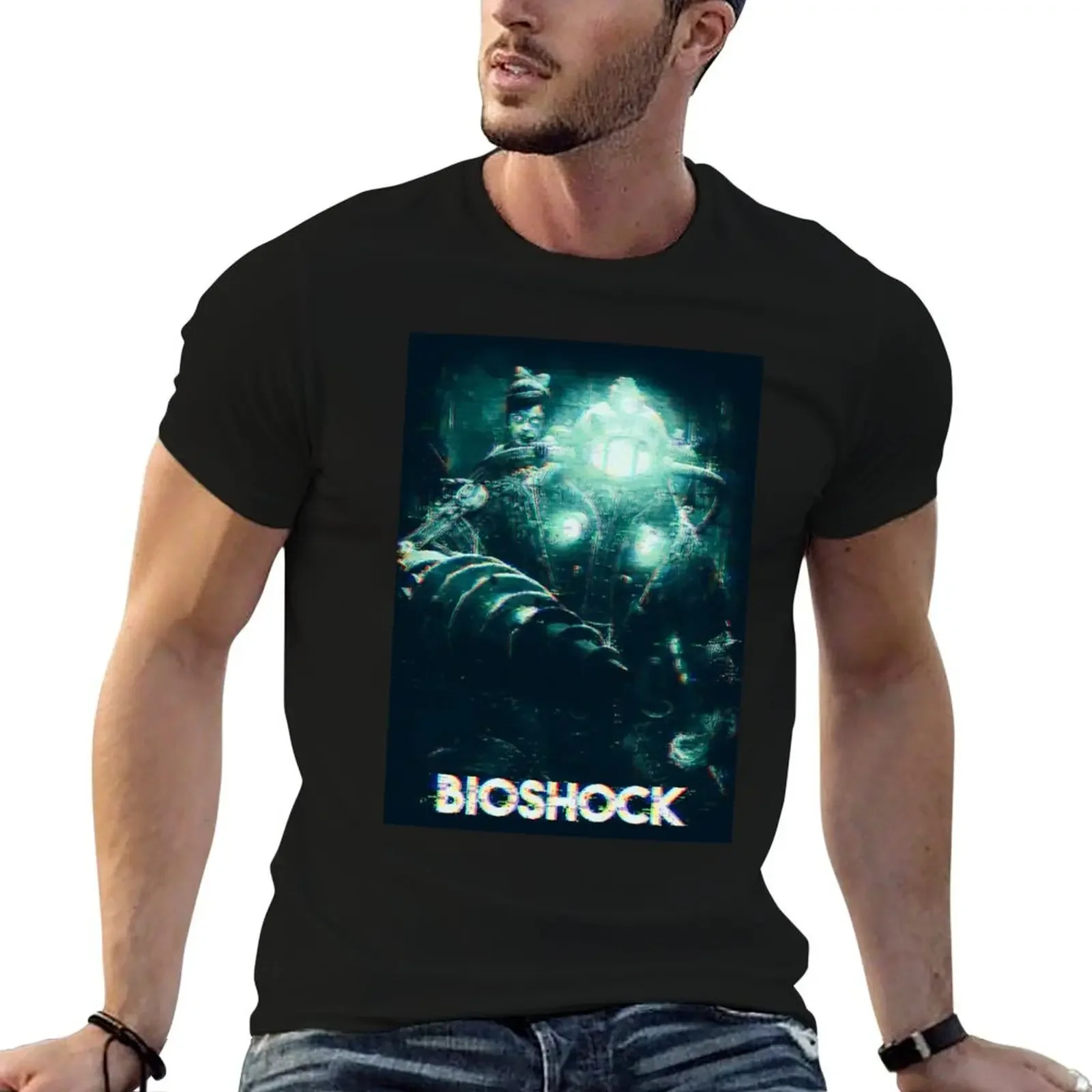 

Day Gifts Shooting Bioshock Video Game Gift For Halloween T-Shirt graphic shirts summer top Men's clothing
