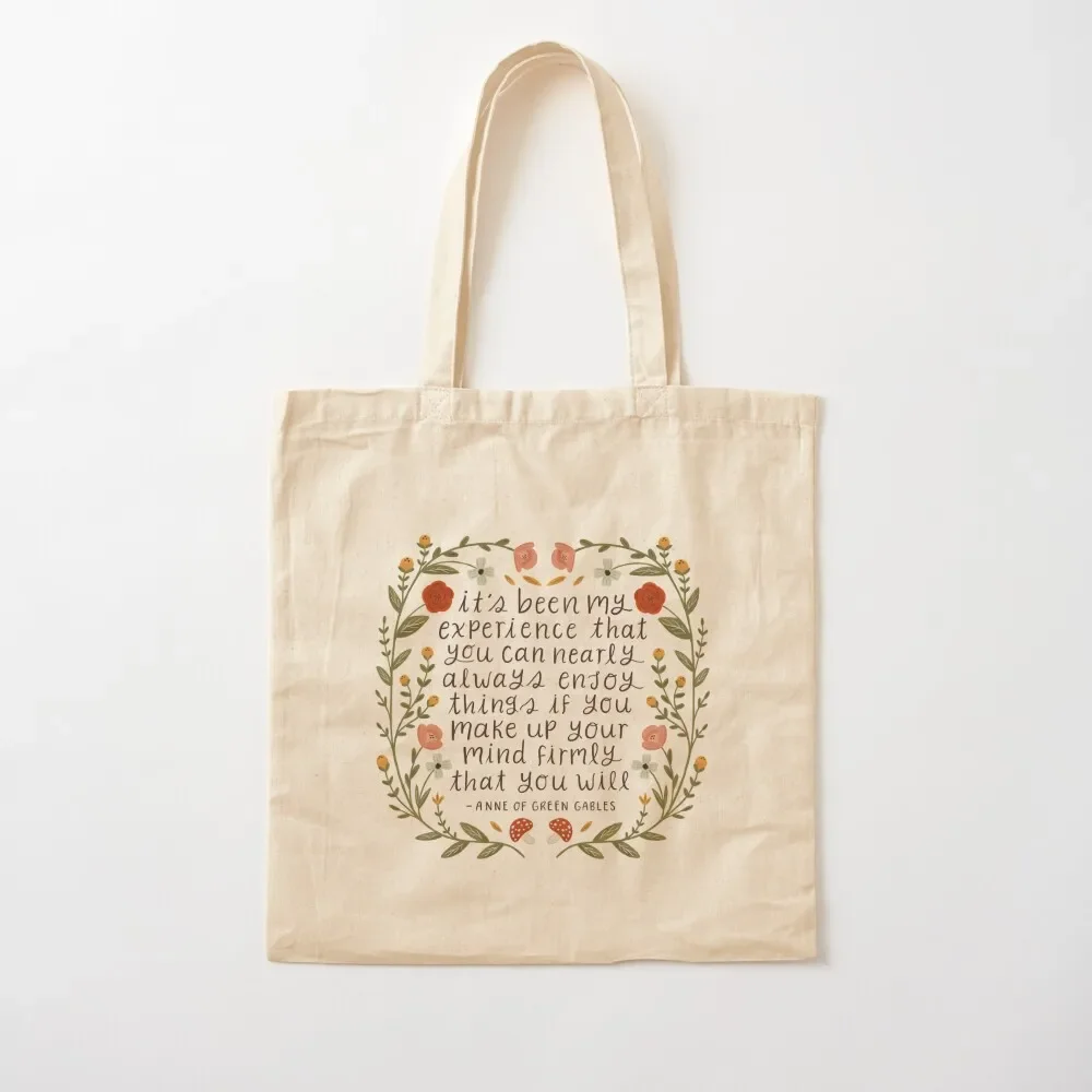 

Anne of Green Gables Enjoy Things Quote Tote Bag Canvas shoulder bag cloth bag woman