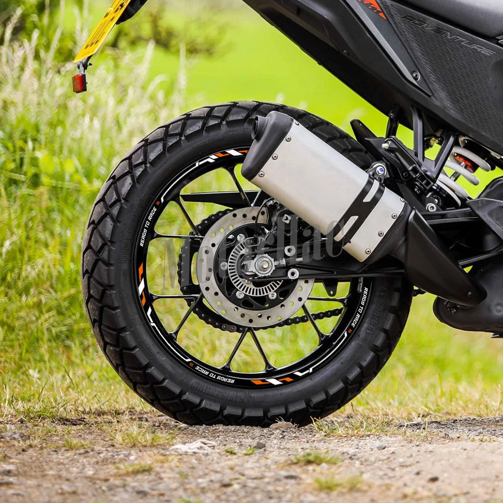 Für KTM 1290 Super ADVENTURE 390 690 790 890 1190 2023 Reflektierender Motorrad-Felgenstreifen-Aufkleber Wasserdichtes Zubehör – Detail 4