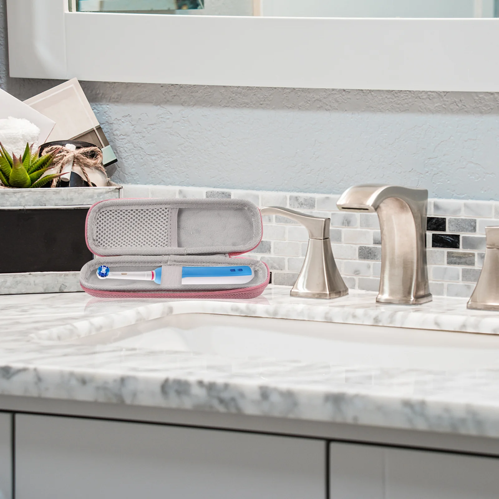 علبة فرشاة الأسنان الكهربائية، صندوق تخزين للسفر عالي التحمل، حامل فرشاة محمول، حقيبة واقية مقاومة للماء للسفر والمنزل في الهواء الطلق