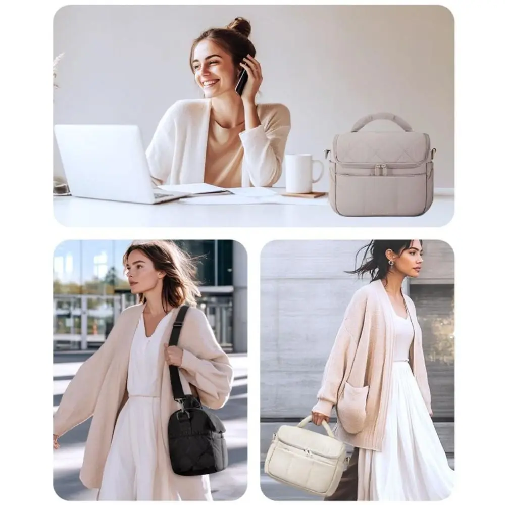 

New Nylon Lunch Bag Reusable Multi-functional Insulated Lunch Box Leakproof Tote Bag Women