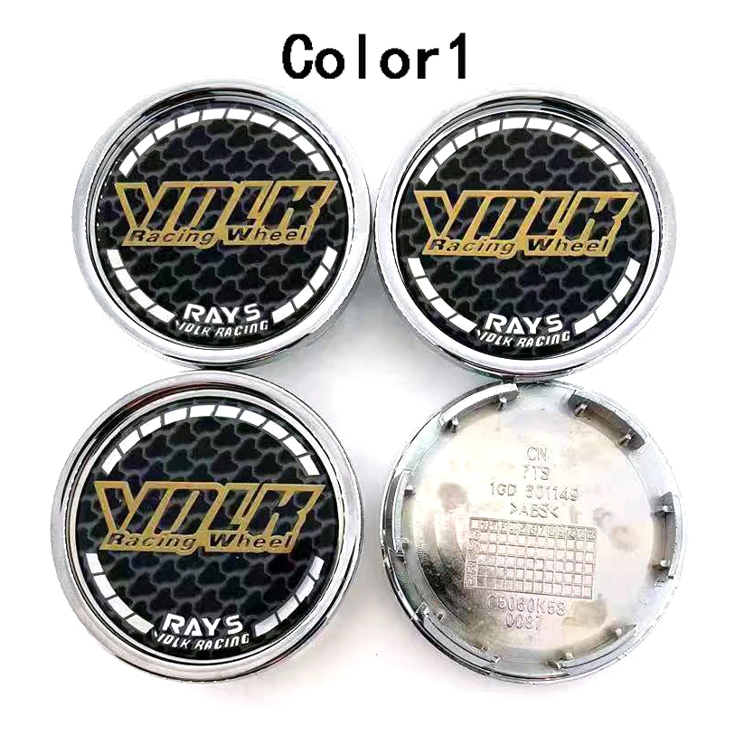 4PCS/Lot 58MM Car Wheel Center Caps for  VOLK RAYS  WHEEL Emblem Logo