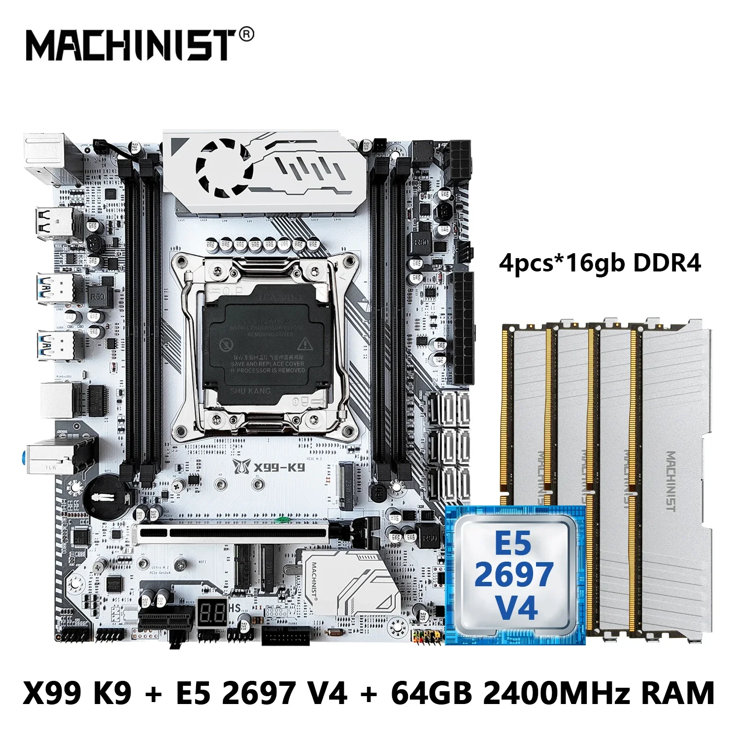 MACHINIST K9 X99 マザーボードコンボ LGA 2011-3 E5 2697 V4 キット