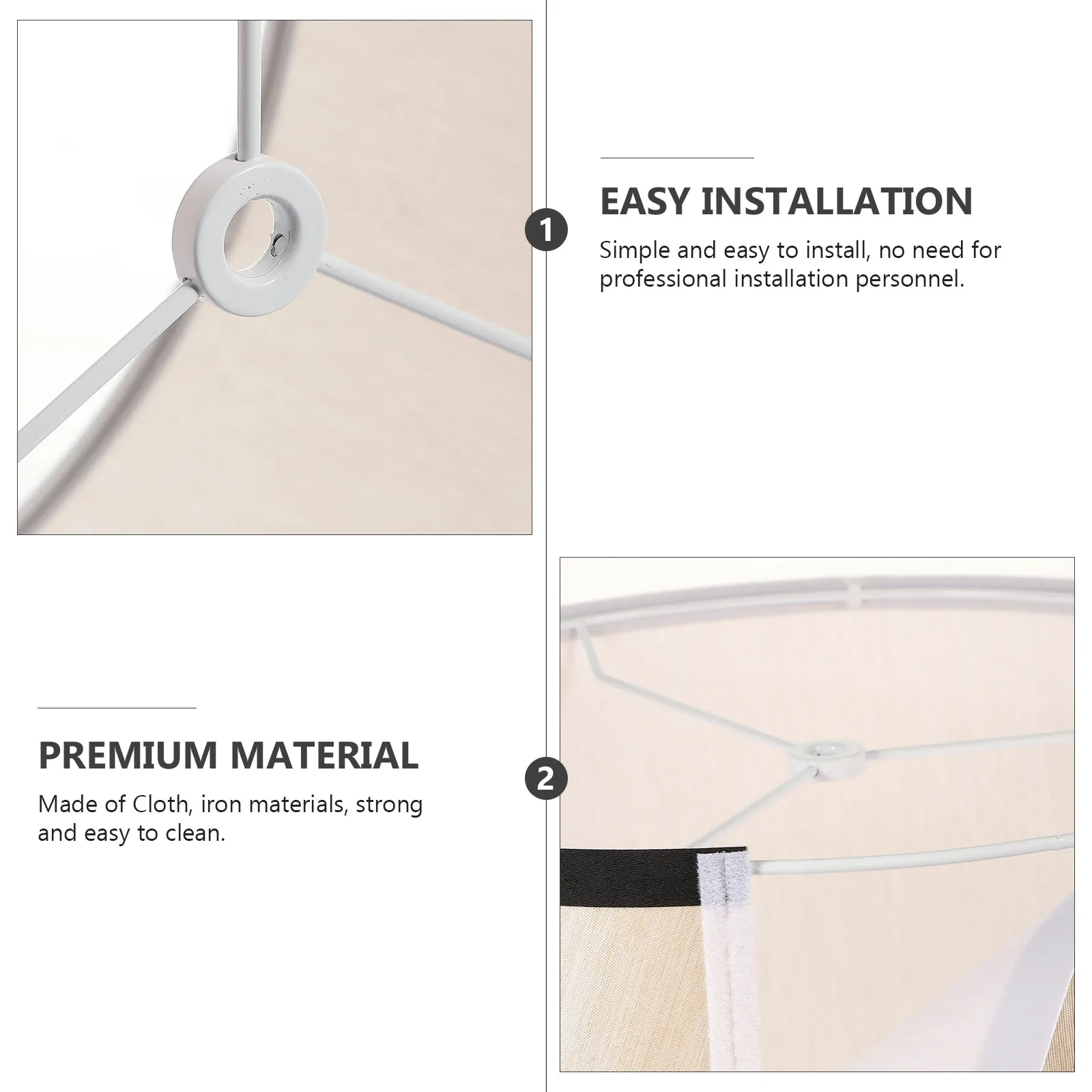 Round Replacement Cloth Lampshade Lamp Cover for Table and Floor Lamp Soft Light Modern Decorative Lampshade for Home Study