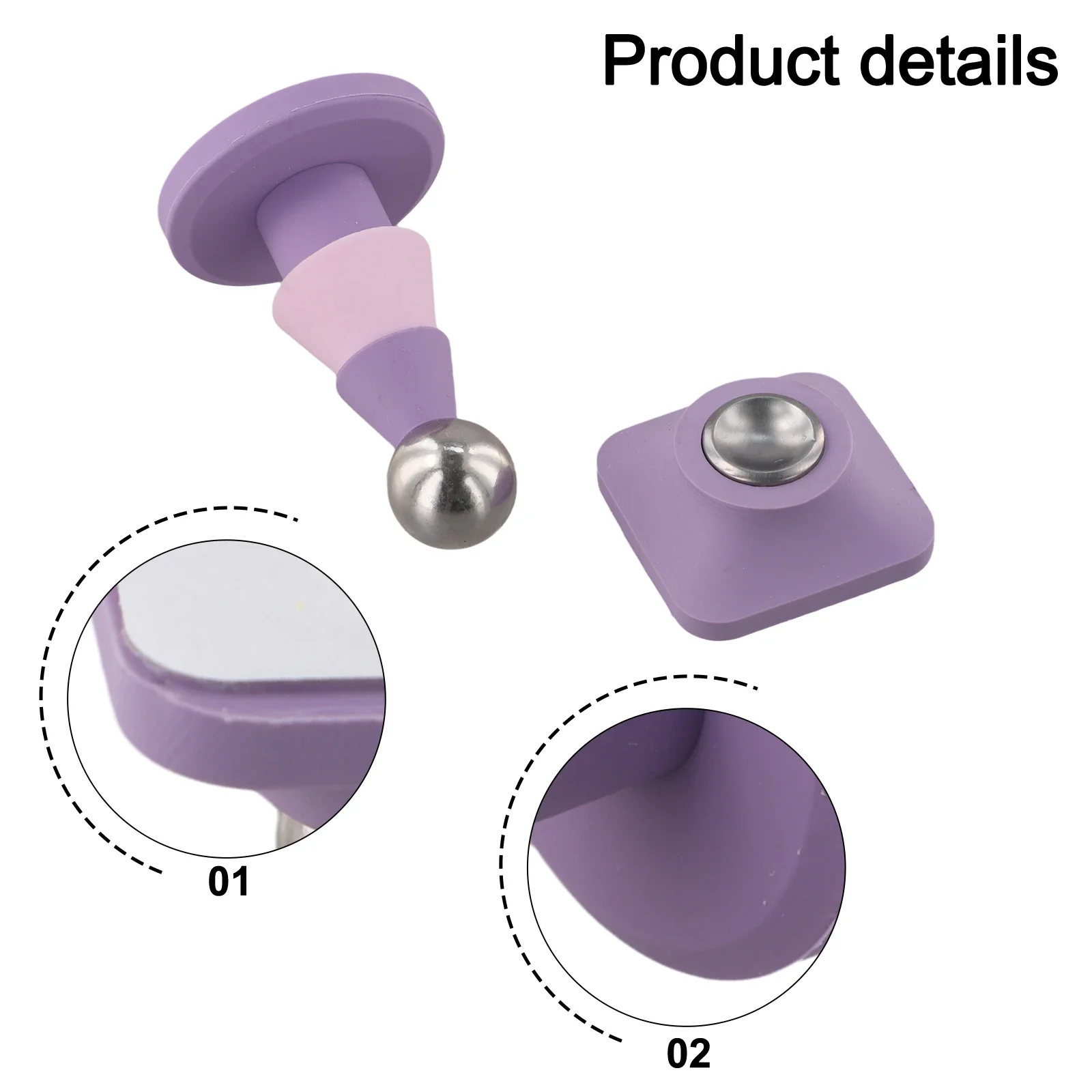 Floor Suction Stopper Magnetic Door Stopper Wear-resistant Material Long-lasting Use Magnetic Bead Design Grey