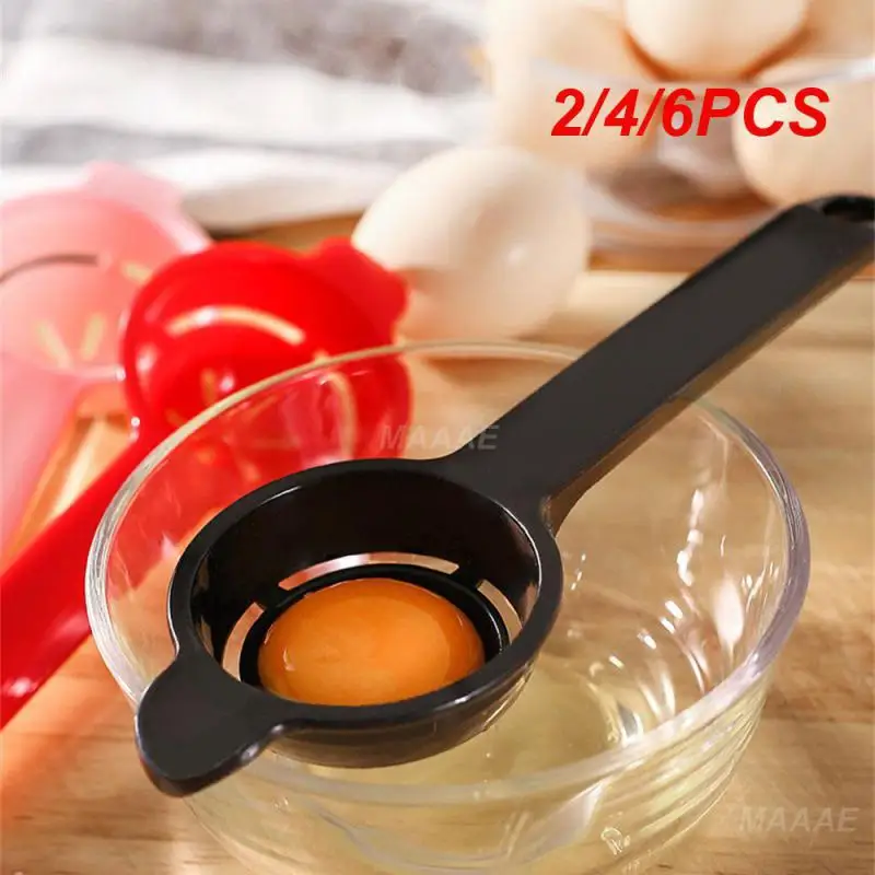 2/4/6PCS Cooking Quick And Easy Cooking Durable And Easy To Clean Innovative Best Seller Smooth Trend Long Handle Egg Separator