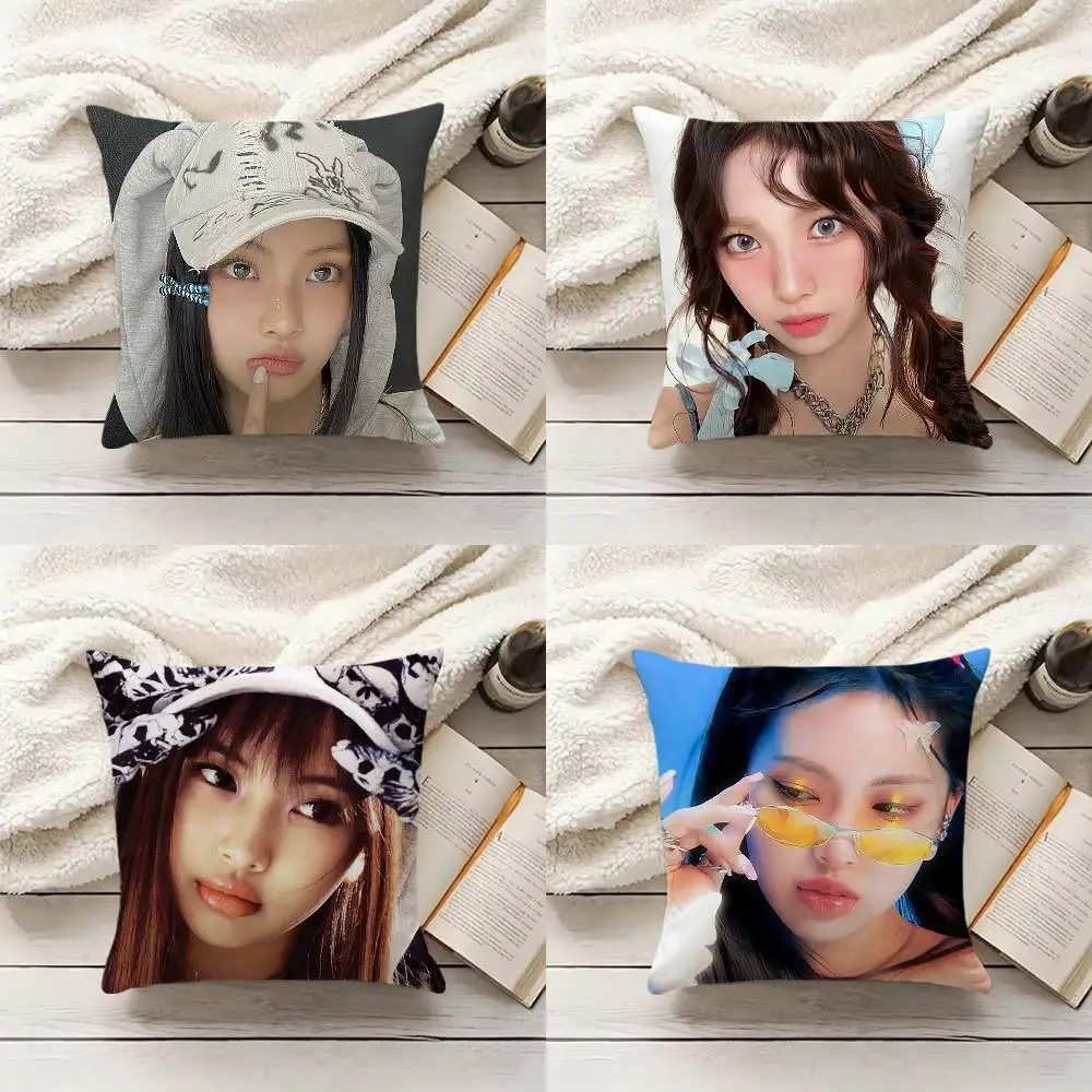 

Korean Girl Group H-Hyein Pillow Cover Sofa Cushion Cover Home Room Decoration Children Gift