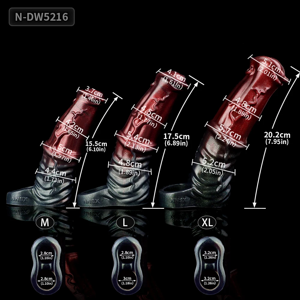 NNSX Wearable Cock Enlargers Hollow Horse Dildo Cover for Men Penis Sleeve Delay Ejaculation Adult Sex Toys Penis Thickening - Detail 1
