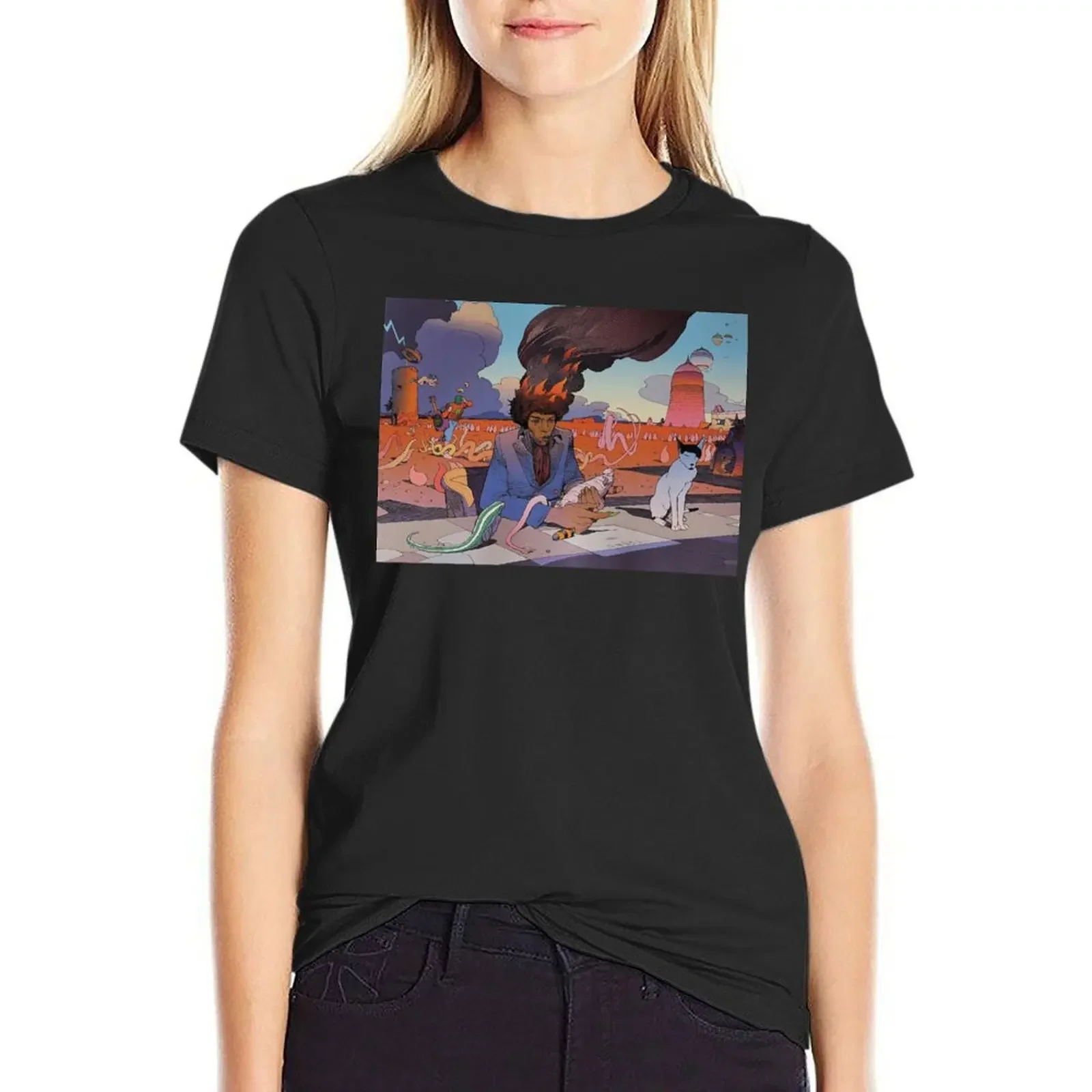 Moebius - Jean Giraud T-Shirt female animal print shirt for girls funny t shirts for Women