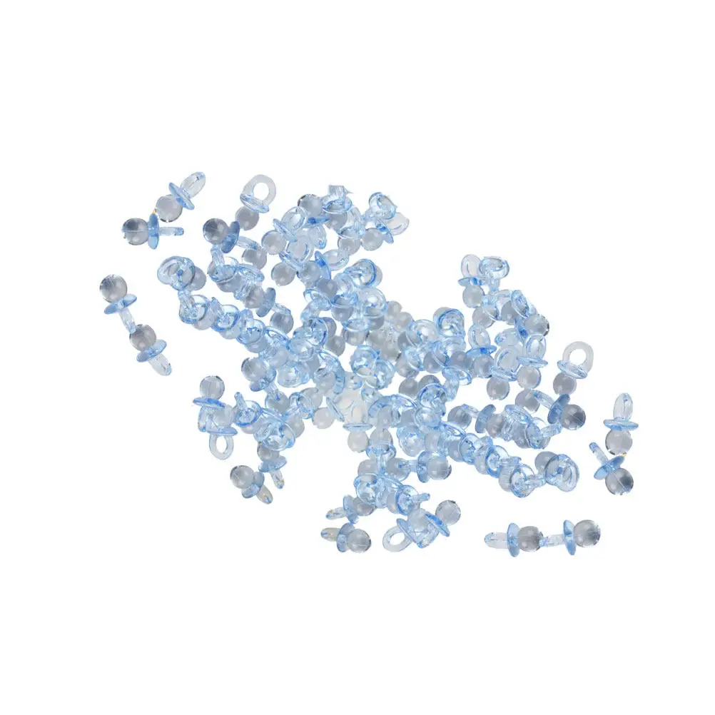 

80Pcs Baby Pacifier Acrylic Transparent Safe Handle Ring Soothing Comfort Pacifier for Toddlers Dental Gum Exercise Gift