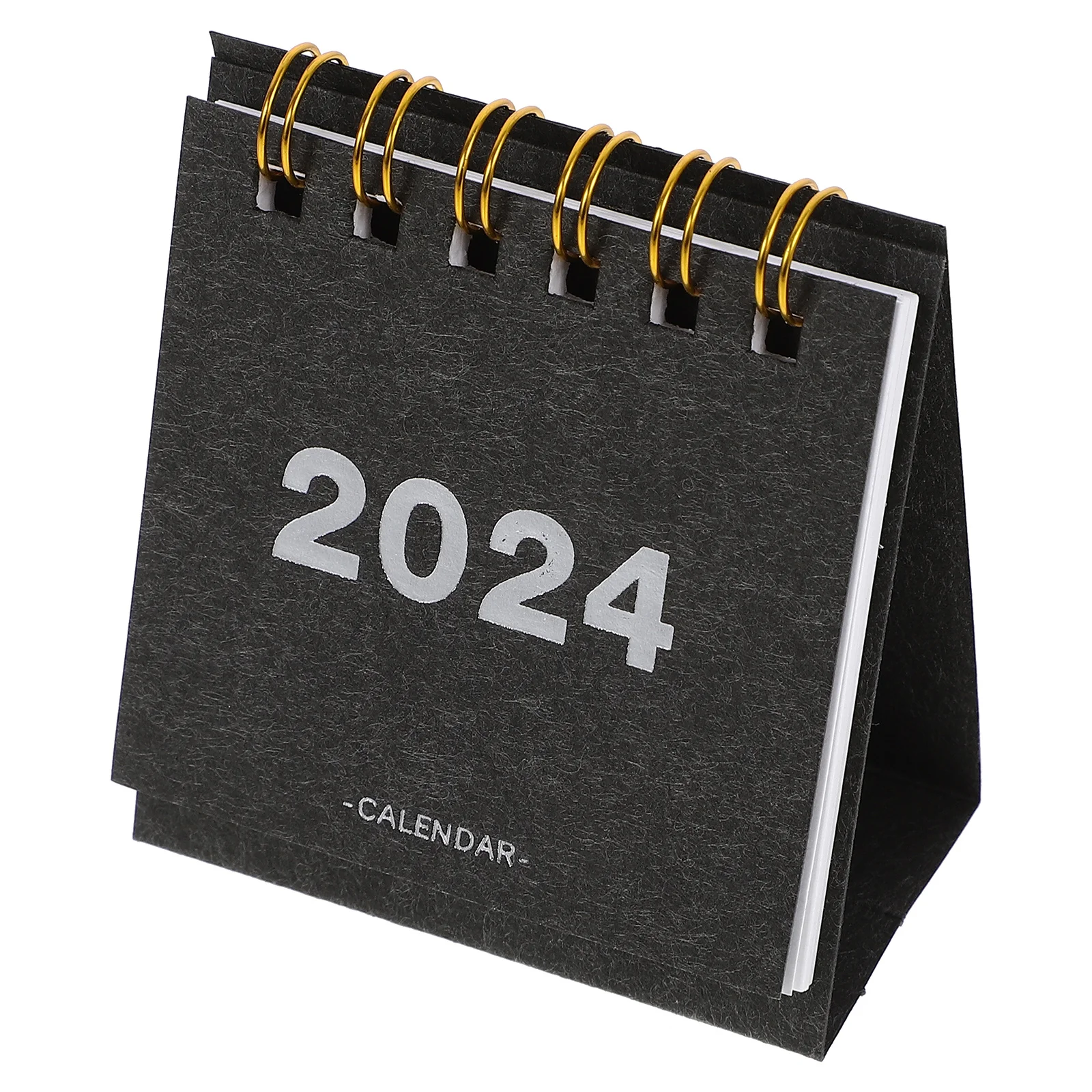 

2024 Mini Desk Calendar Standing Desktop Paper Calendar Clear Month Week Display Convenient Office Home Desktop Table Planner