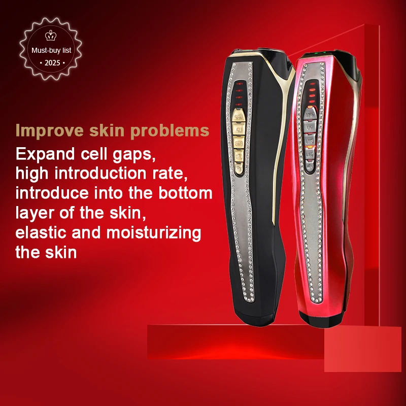 페이스 리프팅 RF 핸드 헬드 주름 제거제 EMS 전류 LED 컬러 라이트 펄스 미용 기기 장치 USB 충전식