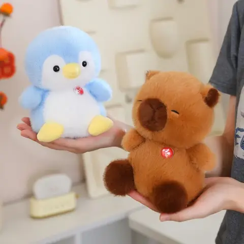 Cute Sitting Animals Red Panda Fox Sloth Cat Soft Plush Dolls Stuffed Capybara Pig Plushie Baby Toys Gifts For Children