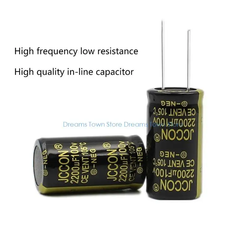 HX6A Electrolytic Capacitors 2200UF 100V Aluminum Radial Electrolytic Capacitors for TV, LCD Monitor, Radio, Stereo, Game