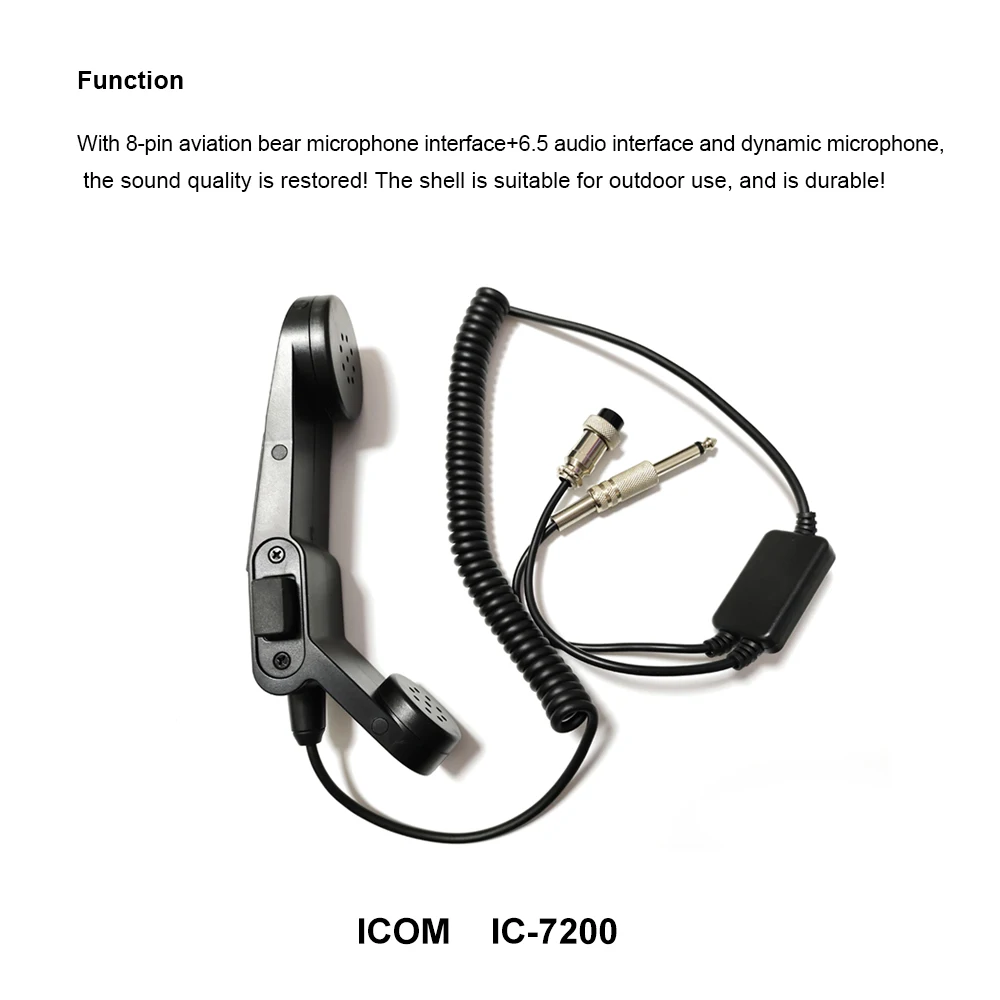 8 Pin H250 Microphone Mic For ICOM HM36 IC-718 IC-775 IC-7200 IC-7600 IC-25 IC-28 IC-38 Car Radio Mobile Walkie Talkie