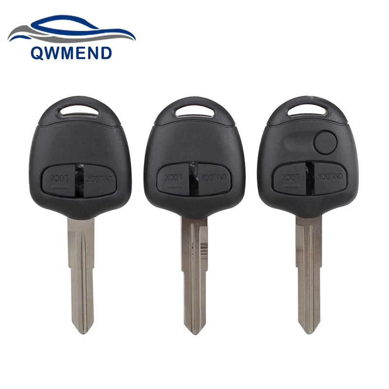 

QWMEND 2/3 Buttons Remote Car key shell Case for Mitsubishi Lancer EX Evolution Grandis Outlander Key Shell MIT8/MIT11 Blade