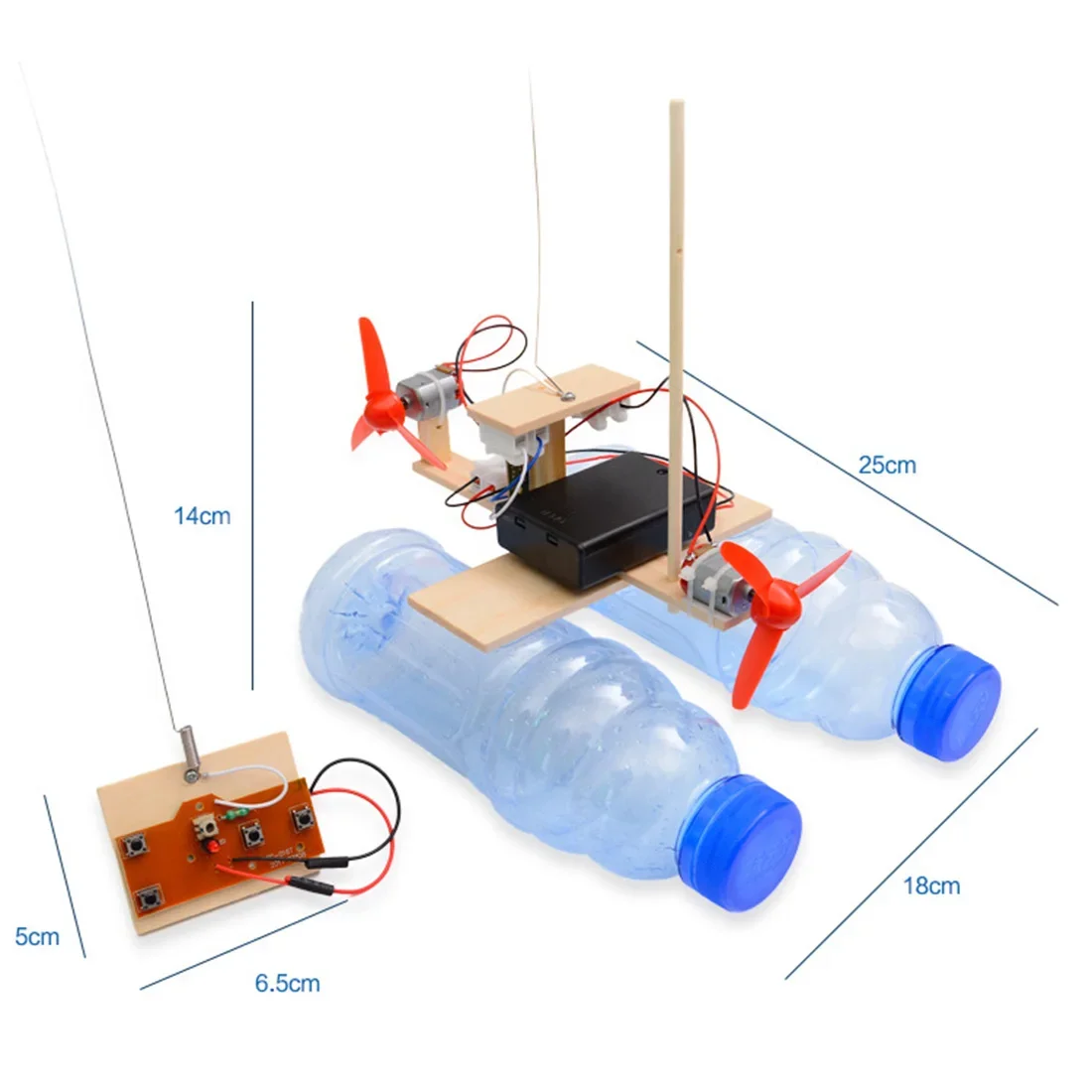 Juguete de montaje para niños y estudiantes, modelo de aerodeslizador a control remoto, rompecabezas de experimento de ciencia, Kits de Ciencia