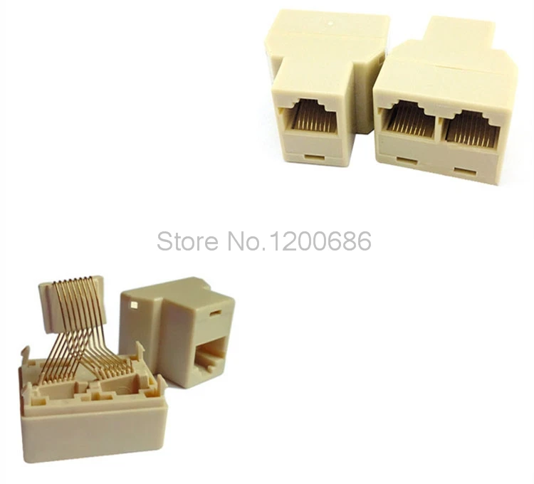 Network through the first three computer network cable splitter network interface one two split RJ45 three