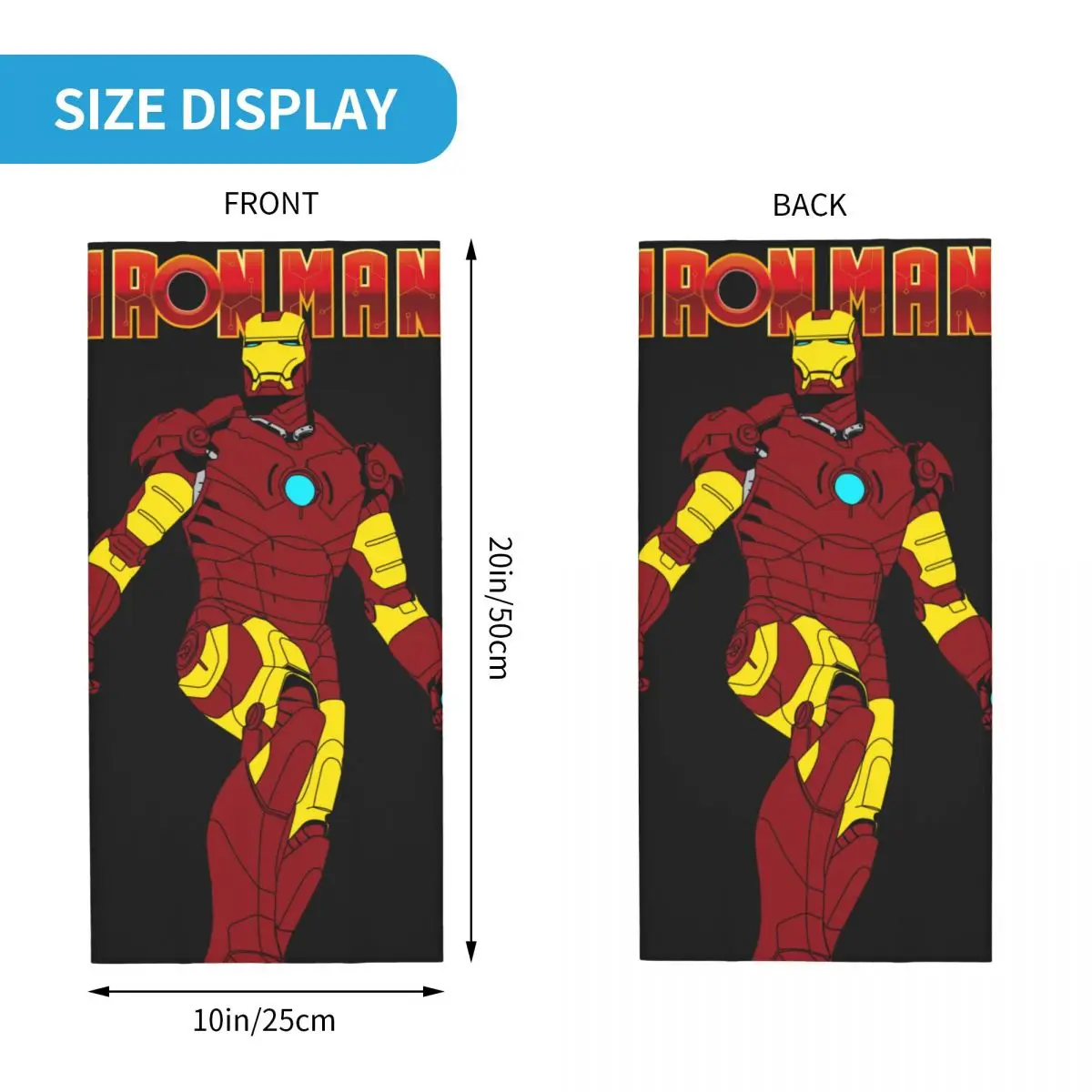 Run Motocross Bandana Neck Cover Printed Marvel Iron Man Face Scarf Balaclava Cycling Unisex Adult Winter