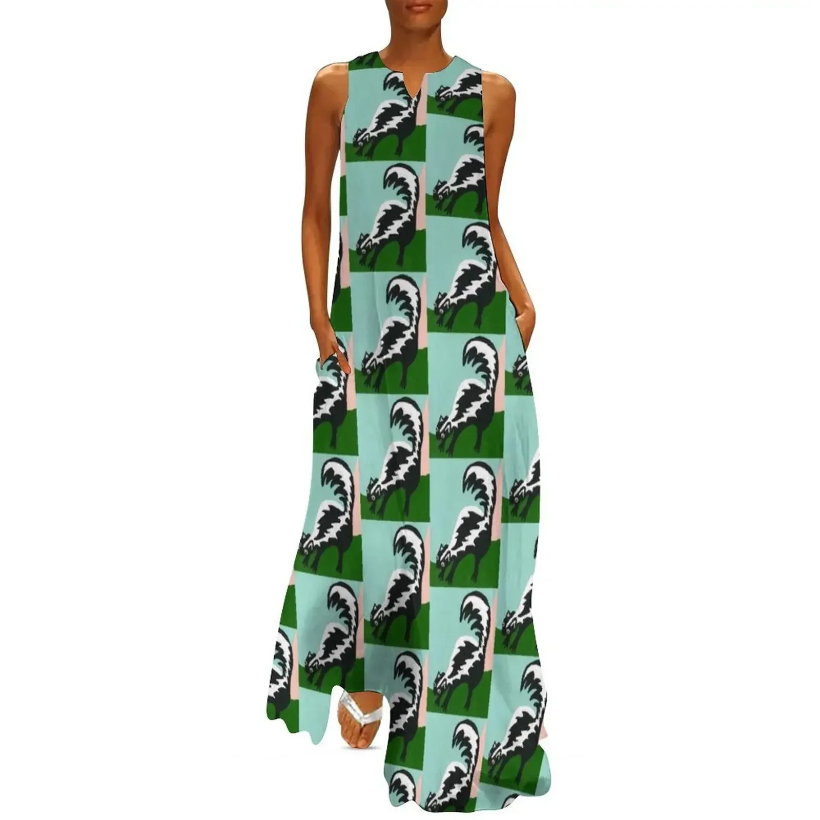 

Skunk Long Dress elegant dresses for women Women's evening dress party dresses woman evening dress women