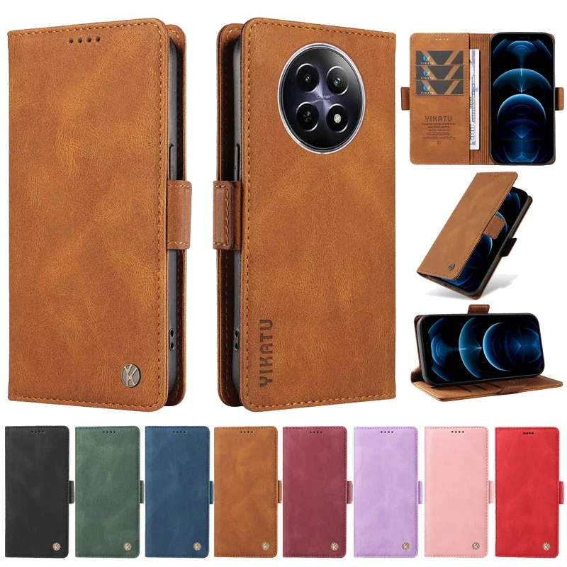 

Wallet Phone Shell Leather Case on For OPPO Realme 12+ 12Pro+ Realme12 Pro Plus 5G Coque Magnetic Cover Cases RMX3867 RMX3840