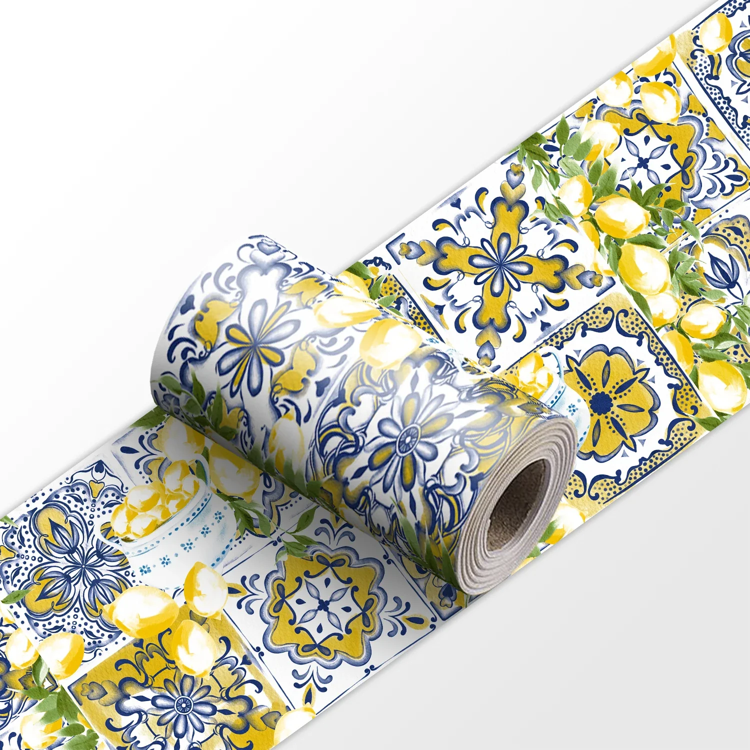 الليمون بلاط السيراميك ملصقات الحائط قشر وعصا المطبخ باكسبلاش الزخرفية الخصر التفاف قطاع خزانة الفن جدار الشارات #6