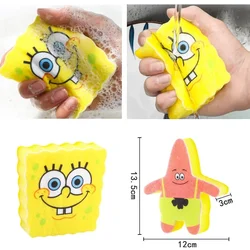 5Pcs Anime Sponges Dishwashing Sponge Wipe Soft Ladies Scrub Dish Cartoon Double-Sided Cleaning Brush Kitchen Accessories