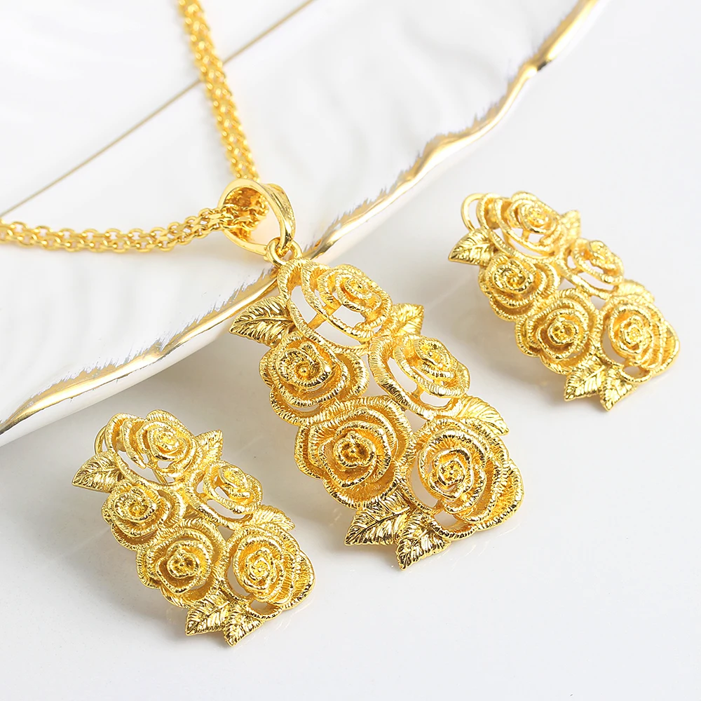 

Fashion Jewelry 2022 Fashion New Jewelry For Women Earrings Pendent Romantic Sets For Wedding Party Anniversary Gift Trendy Sets