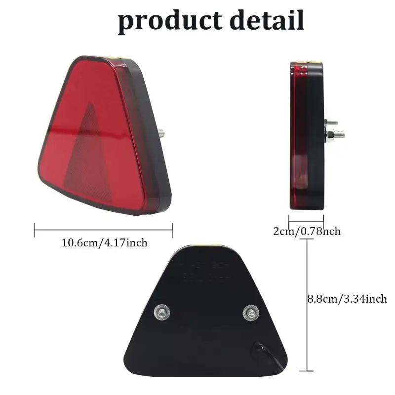 Style Brake Light Universal LED Car Tail Lamp Super Bright Waterproof Rear Bumper Light for Enhanced Brake Warning Safety