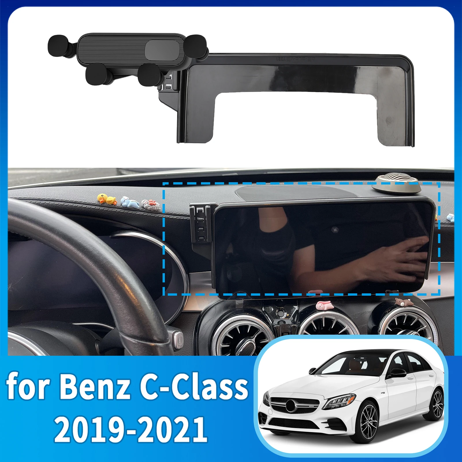 

fit for Mercedes-Benz C-Class 2019-2021 C CLASS W205 (10.25in) Phone Holder, Dashboard Screen Mount Bracket Easy Installation