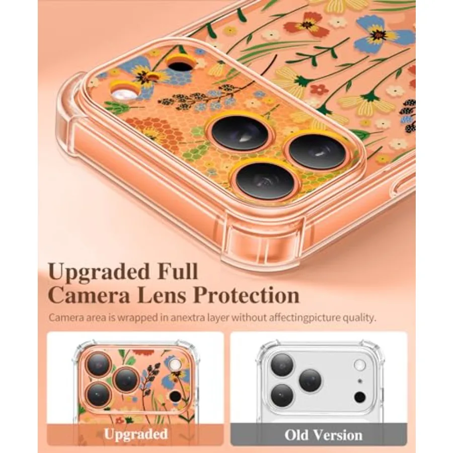 아이폰 17 프로 맥스 케이스 업그레이드된 풀 카메라 보호 비황변 투명 디자인 내장형 스크린 보호기