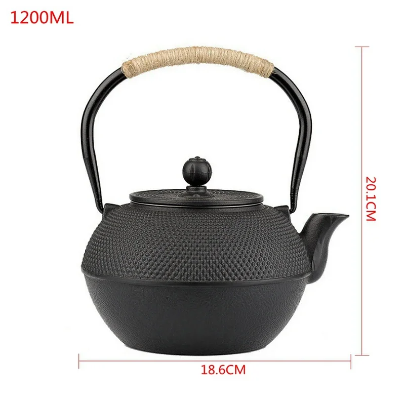 600/800/1200ML Cast Iron Kettle Teapot Kung Fu Teapot Vintage Teapot Oolong Teapot Japan Teapot Filter Oolong Green Tea Teapot