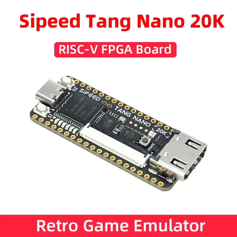 

Sipeed Tang Nano 20K FPGA Development Board RISC-V Linux Retro Game Player Support RGB LCD TF Card 64Mbit SDRAM 20K LUT4