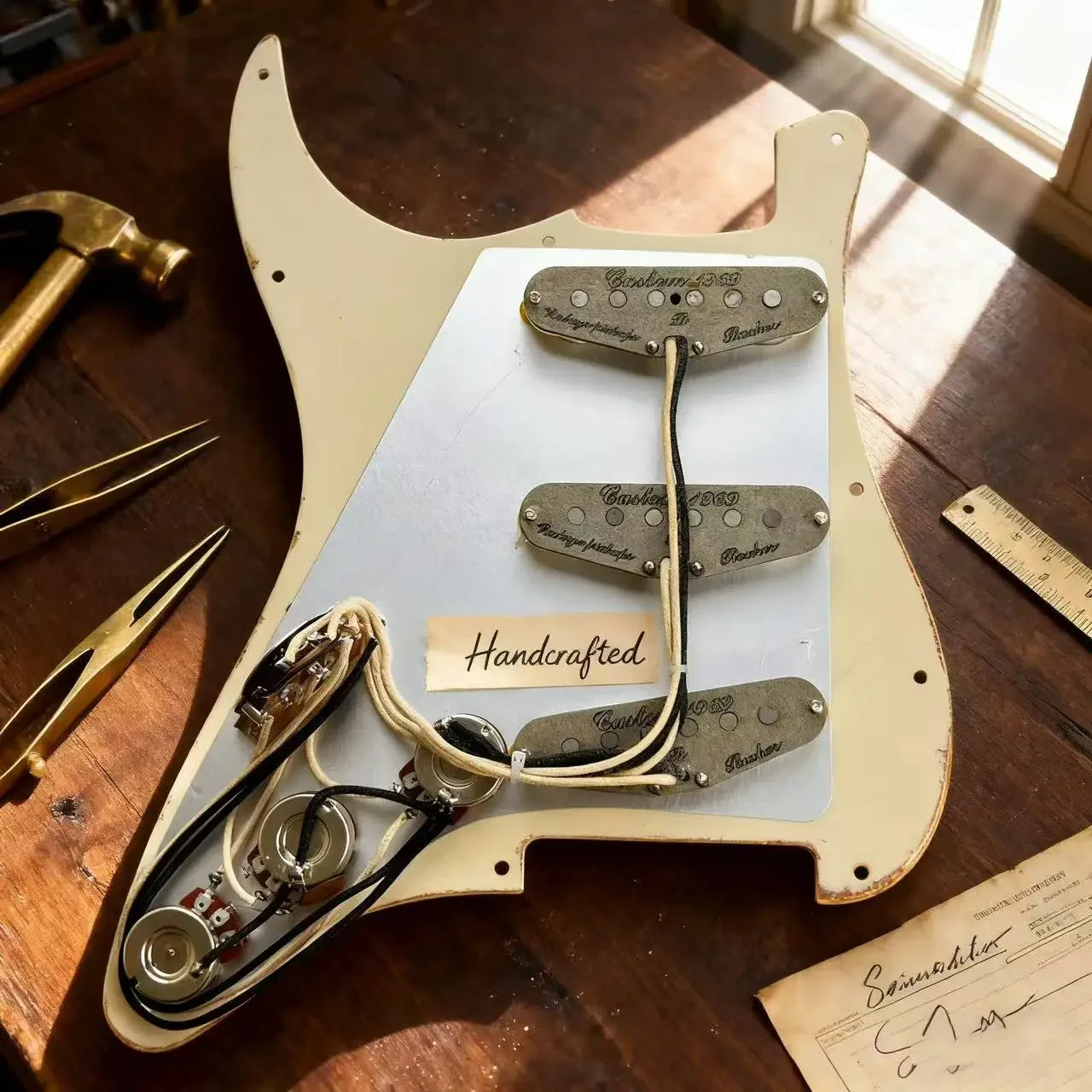 pickguard-de-guitare-electrique-vintage-1969-avec-micros-alnico-5-trois-bobines-simples-et-jeu-de-vis-noires