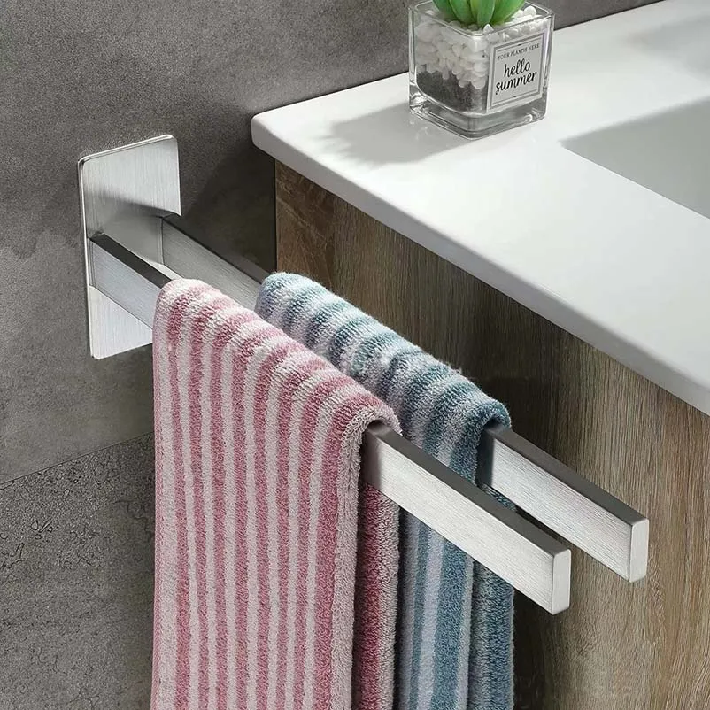 

Non-Perforated Towel Rack, 304 Stainless Steel Towel Rod, Kitchen Towel Rod, Toilet Hook Rack