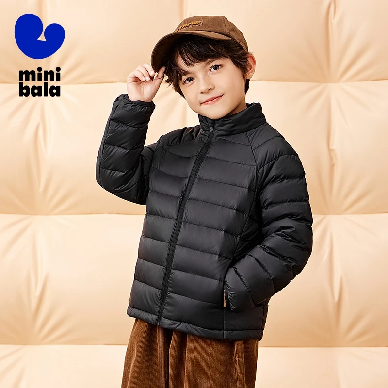 Mini Bala Down Jacket for Boys and Girls Winter 2024 New Windproof and Warm Parent-Child Stand Collar Jacket