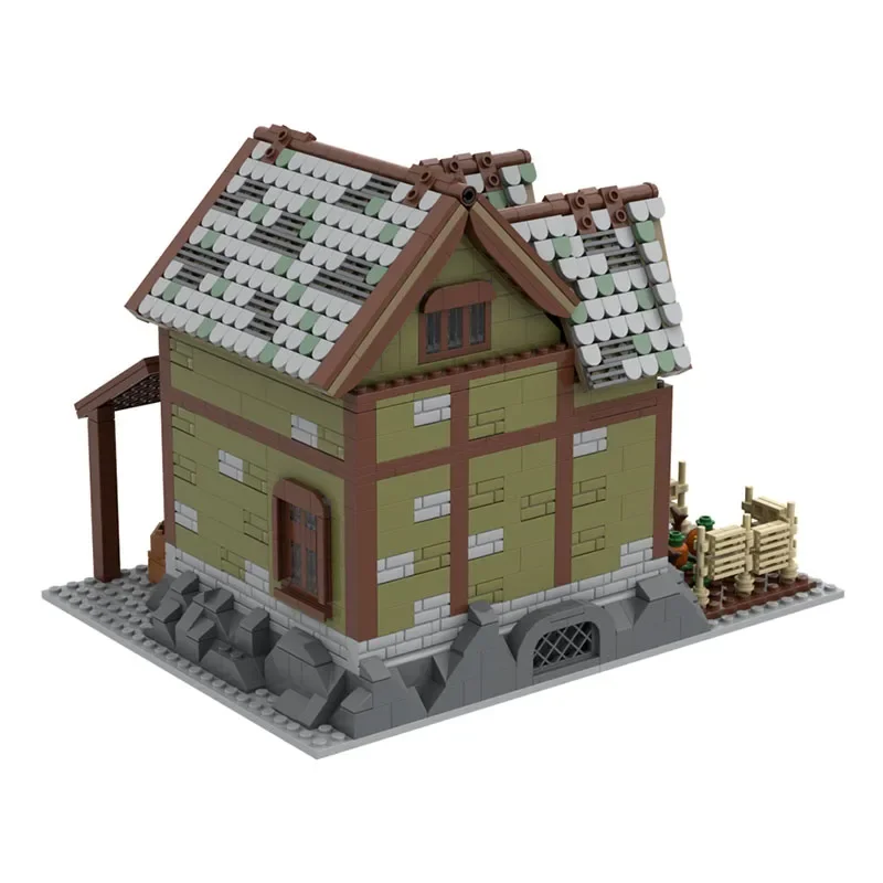 2025 novos blocos de construção moc modelo arquitetura fazenda casa do fazendeiro blocos de construção modulares presente brinquedos diy conjunto montagem