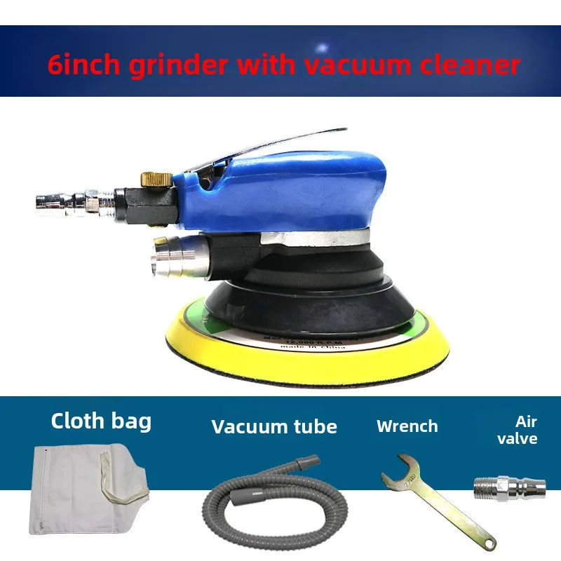 

6 inch with vacuum pneumatic sander disc waxing machine sanding gas mill sandpaper machine polishing machine