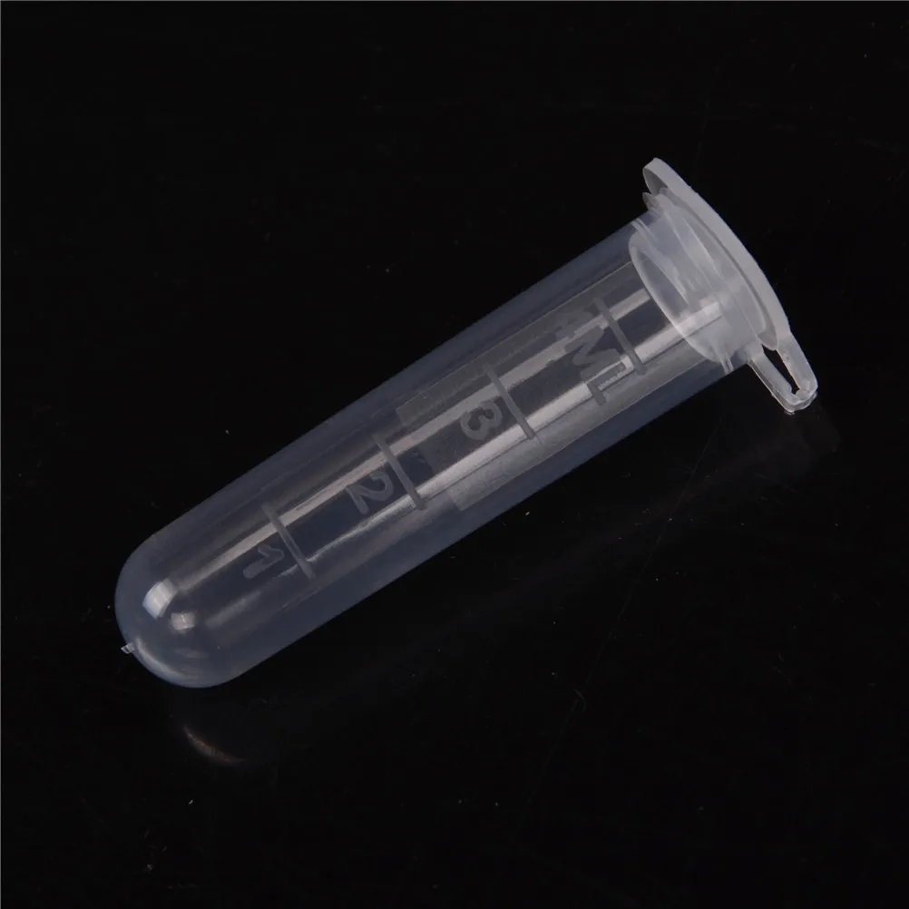30Pcs 5ml Plastic Centrifuge Lab Test Tube Vial Sample Container Bottle with Cap