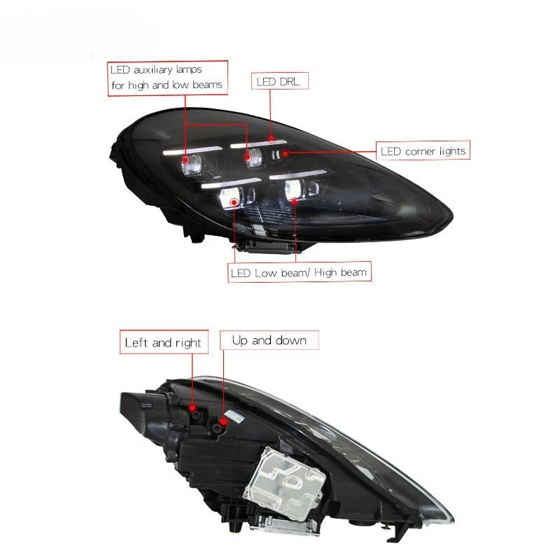2pcs Matrix PDLS Head Lamps Assembly for Porsche Panamera 971 971.1 971.2 2017-2023 LED Headlights Projector Lens 976 Car Lights